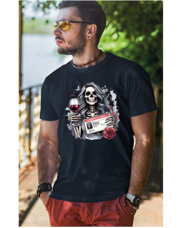 Koszulka License to Chill <br>Wino i relaks - Unisex, dla niego