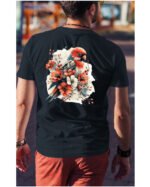 Koszulka Egzotyczny Urok Natury <br>Papuga w Kwiatowym Otoczeniu - Unisex, dla niego