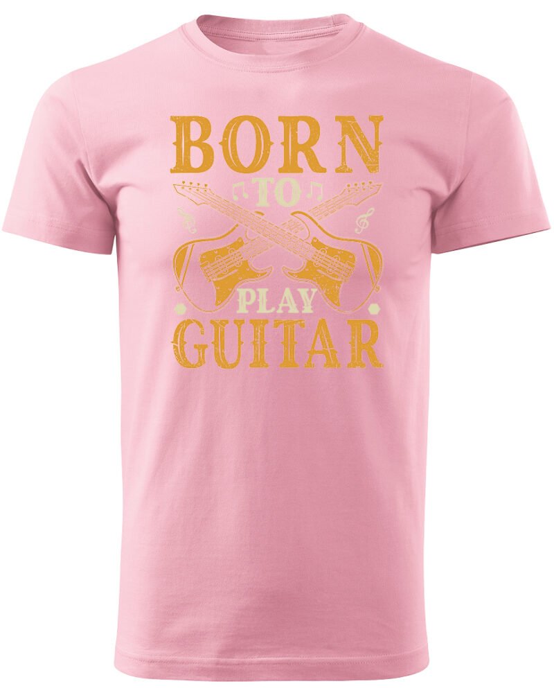 Koszulka Muzyczne serce „Born to play guitar” – Unisex