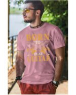Koszulka Muzyczne serce „Born to play guitar” – Unisex