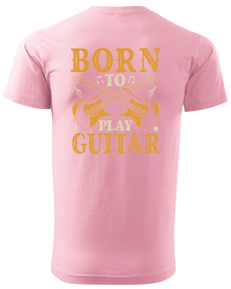 Koszulka Muzyczne serce „Born to play guitar” – Unisex