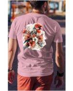 Koszulka Egzotyczny Urok Natury <br>Papuga w Kwiatowym Otoczeniu - Unisex, dla niego