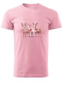 Świąteczna Koszulka “Ho Ho Ho – Renifery z Kokardami” – Unisex