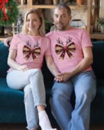 Świąteczna Koszulka “Kokarda Renifera” – Unisex