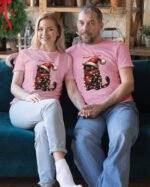Świąteczna Koszulka “Kot - Meowy & Bright” – Unisex