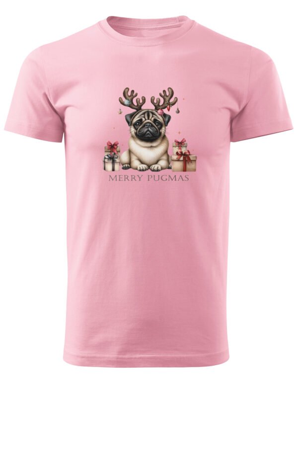 Świąteczna Koszulka “Merry Pugmas – Świąteczny Mops” – Unisex