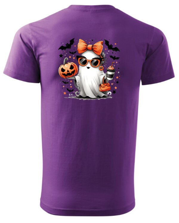 Halloweenowa Koszulka Unisex "Stylowy Duch" – Wybierz Kolor!