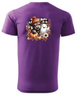 Halloweenowa Koszulka Unisex "Pies i Duch w Jesieni" – Wybierz Kolor!