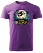 Halloweenowa Koszulka Unisex "Czarownica i Księżyc" – Wybierz Kolor!