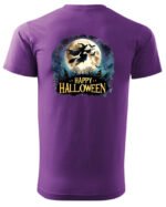 Halloweenowa Koszulka Unisex "Czarownica i Księżyc" – Wybierz Kolor!