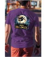 Halloweenowa Koszulka Unisex "Czarownica i Księżyc" – Wybierz Kolor!