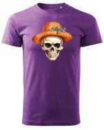 Halloweenowa Koszulka Unisex "Dynia i Czaszka" – Wybierz Kolor!