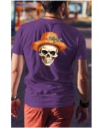 Halloweenowa Koszulka Unisex "Dynia i Czaszka" – Wybierz Kolor!