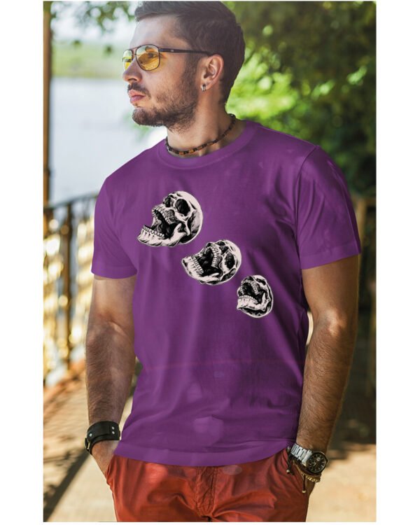 Halloweenowa Koszulka Unisex "Skull Trio" – Wybierz Kolor!