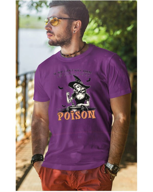 Halloweenowa Koszulka Unisex "Poison" – Wybierz Kolor!