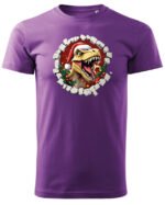 Świąteczna Koszulka “Dinozaur Święty Mikołaj”  – Unisex