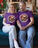 Świąteczna Koszulka “Dinozaur Święty Mikołaj”  – Unisex