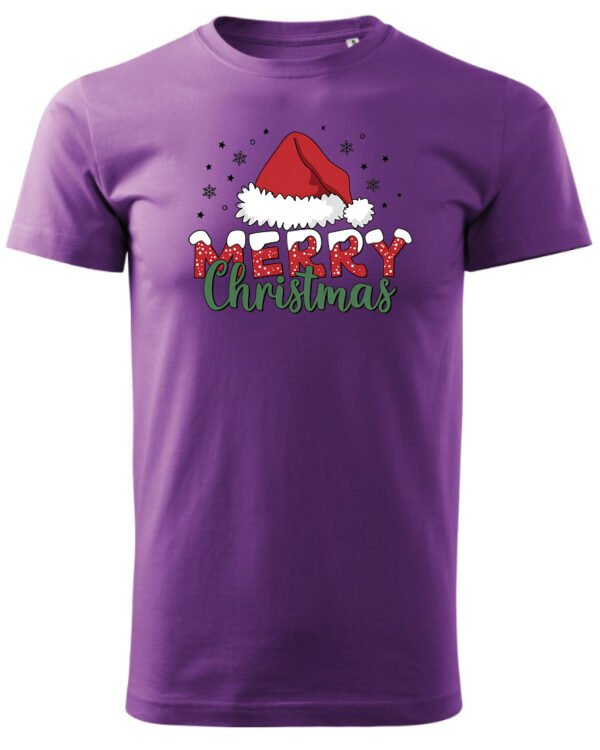 Świąteczna Koszulka “Merry Christmas – Czapka Mikołaja” – Unisex