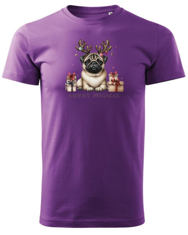 Świąteczna Koszulka “Merry Pugmas – Świąteczny Mops” – Unisex