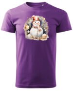 Świąteczna Koszulka “Bałwanek w Świątecznej Girlandzie” - Unisex