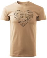 Koszulka Matematyczne serce, dla miłośników liczb – edycja Midnight, Unisex