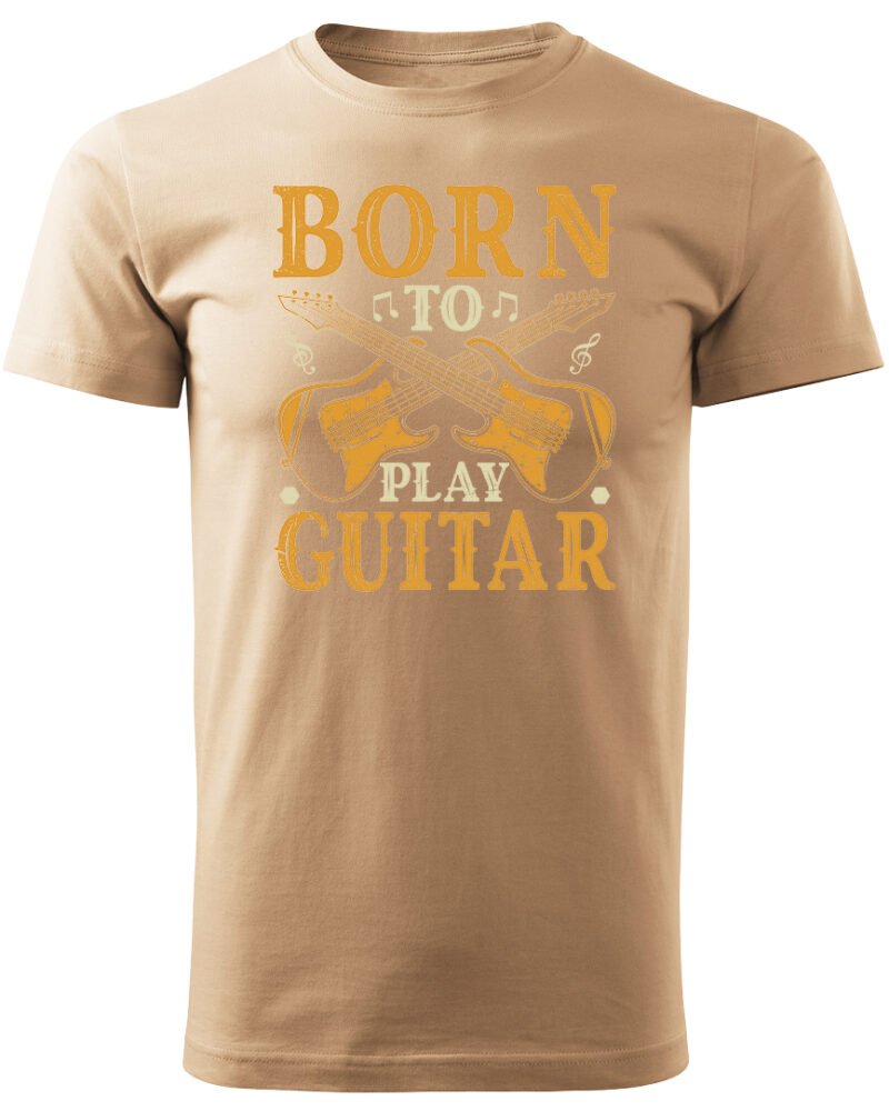 Koszulka Muzyczne serce „Born to play guitar” – Unisex