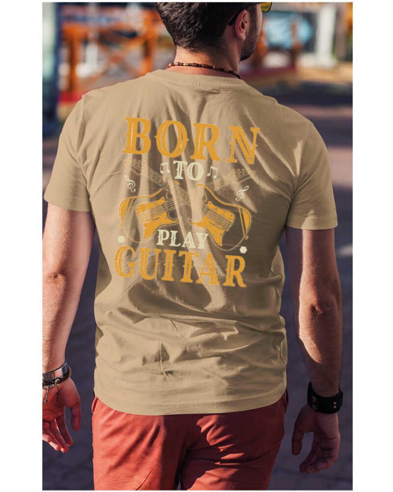 Koszulka Muzyczne serce „Born to play guitar” – Unisex