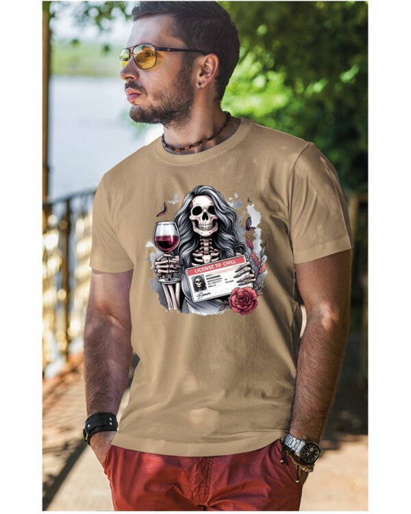 Koszulka License to Chill <br>Wino i relaks - Unisex, dla niego
