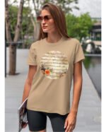Koszulka Muzyczna harmonia <br>Nuty i kwiaty - Unisex, dla niej