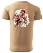 Koszulka Egzotyczny Urok Natury <br>Papuga w Kwiatowym Otoczeniu - Unisex, dla niego