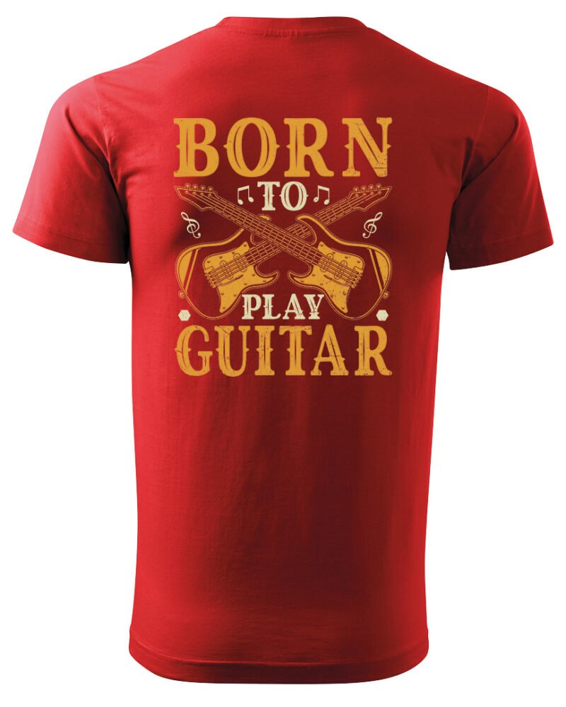 Koszulka Muzyczne serce „Born to play guitar” – Unisex