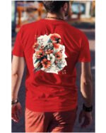 Koszulka Egzotyczny Urok Natury <br>Papuga w Kwiatowym Otoczeniu - Unisex, dla niego