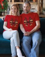 Świąteczna Koszulka “Kokarda Renifera” – Unisex