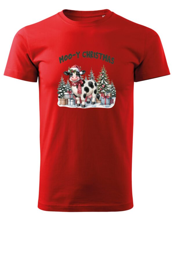 Świąteczna Koszulka “Moo-y Christmas – Świąteczna Krówka" – Unisex