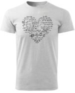 Koszulka Matematyczne serce, dla miłośników liczb – edycja Midnight, Unisex
