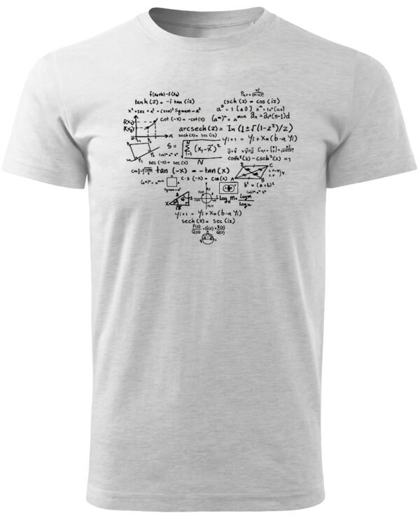 Koszulka Matematyczne serce, dla miłośników liczb – edycja Midnight, Unisex