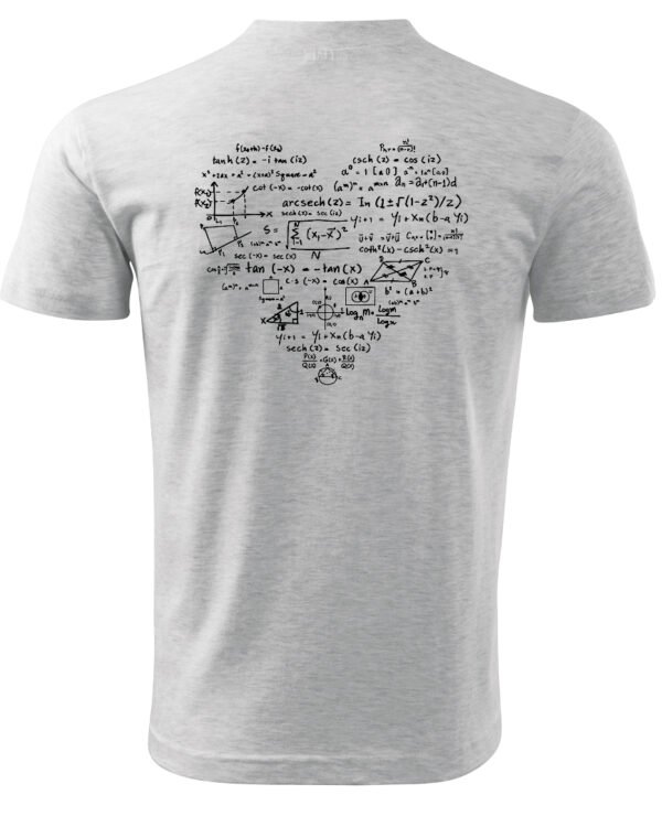 Koszulka Matematyczne serce, dla miłośników liczb – edycja Midnight, Unisex