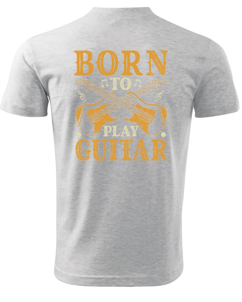 Koszulka Muzyczne serce „Born to play guitar” – Unisex