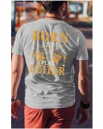 Koszulka Muzyczne serce „Born to play guitar” – Unisex