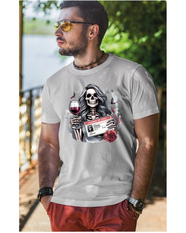 Koszulka License to Chill <br>Wino i relaks - Unisex, dla niego