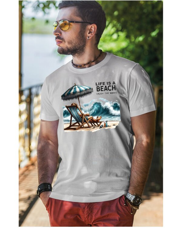 Koszulka Life is a Beach <br>Enjoy the waves - Unisex, dla niego
