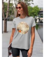 Koszulka Muzyczna harmonia <br>Nuty i kwiaty - Unisex, dla niej