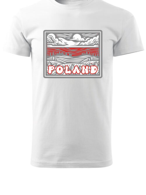 Patriotyczna Koszulka Unisex "Polska w krajobrazie" – malownicza ojczyzna - Wybierz Kolor!