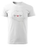 Patriotyczna Koszulka Unisex "Polska w sercu" - puls życia ojczyzny – Wybierz Kolor!