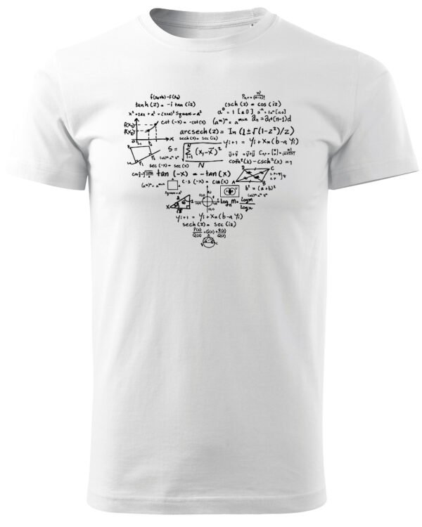 Koszulka Matematyczne serce, dla miłośników liczb – edycja Midnight, Unisex