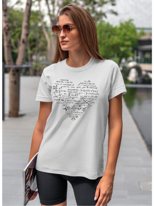 Koszulka Matematyczne serce koszulka koszulka damska t-shirt damski koszulka damski z nadrukiem koszulka z napisem