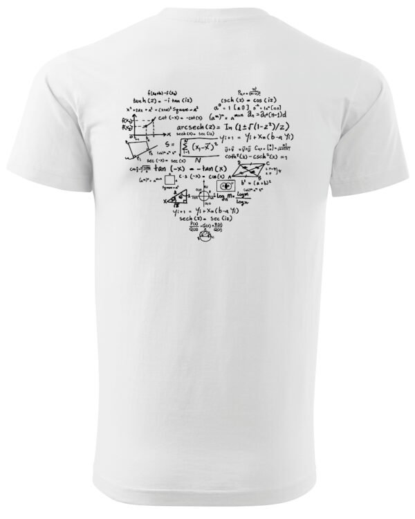 Koszulka Matematyczne serce, dla miłośników liczb – edycja Midnight, Unisex