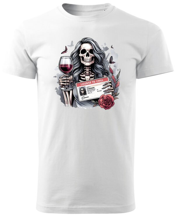 Koszulka License to Chill <br>Wino i relaks - Unisex, dla niego