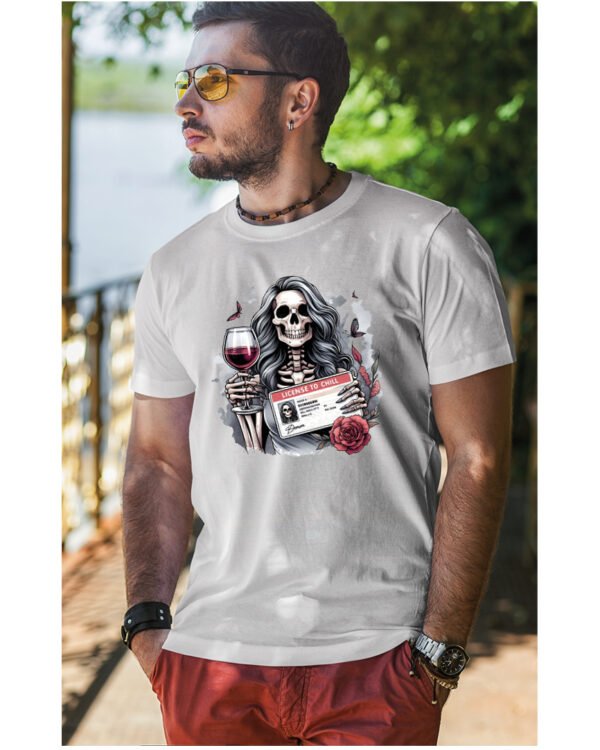 Koszulka License to Chill <br>Wino i relaks - Unisex, dla niego