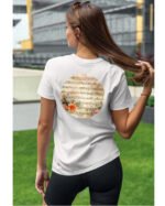Koszulka Muzyczna harmonia <br>Nuty i kwiaty - Unisex, dla niej